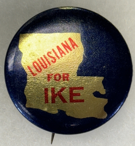 Other Collectibles 1952 EISENHOWER 1 1/4″ CELLO CAMPAIGN BUTTON, “LOUISIANA FOR IKE”-SCARCE & MINT!