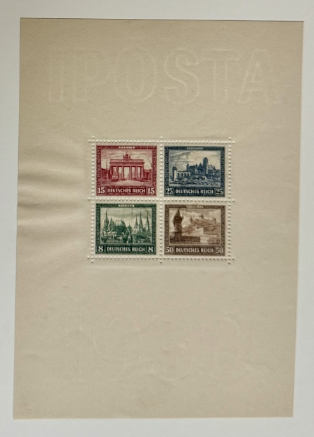 Stamps & Philatelic Items GERMANY #B-33 1930 IPOSTA SOUVENIR SHEET, USED, OG-NH, MICHAEL CAT-1600 euros!