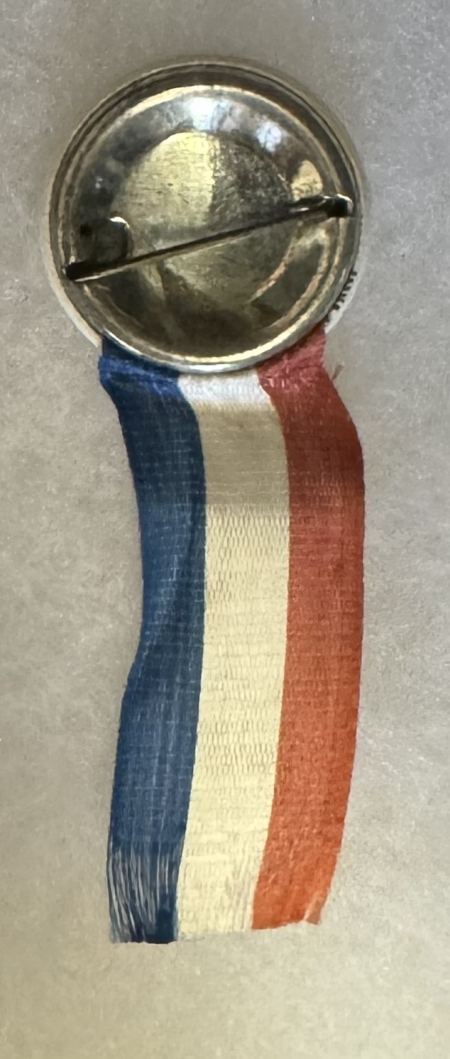 Political POSSIBLY UNIQUE FRANKLIN D ROOSEVELT 1 1/4″ DEMOCRATIC VICTORY BALL CELLO BUTTON