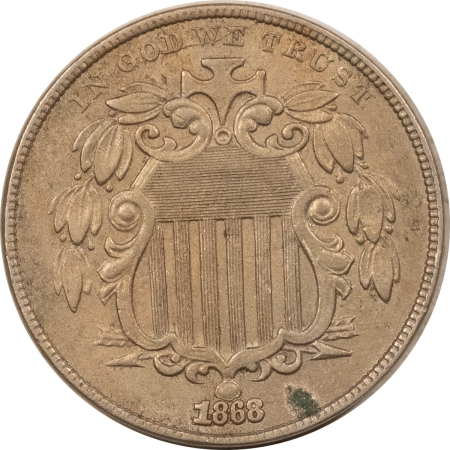Shield Nickels 1868 SHIELD NICKEL – HIGH GRADE EXAMPLE, SMALL CORROSION SPOT @ 4:00 OBV