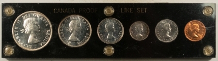 World Certified Coins 1960 CANADA SILVER 6 COIN SPECIMEN PROOFLIKE SET LOVELY GEM PL BU VINTAGE HOLDER