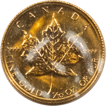 Bullion 1985 CANADA $5 GOLD 1/10 OZ, .9999, KM-135 – UNCIRCULATED, OGP, SEALED PLASTIC!