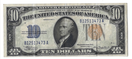 Small Silver Certificates 1934-A $10 NORTH AFRICA SILVER CERTIFICATE, FR#2309 – CHOICE VERY FINE!