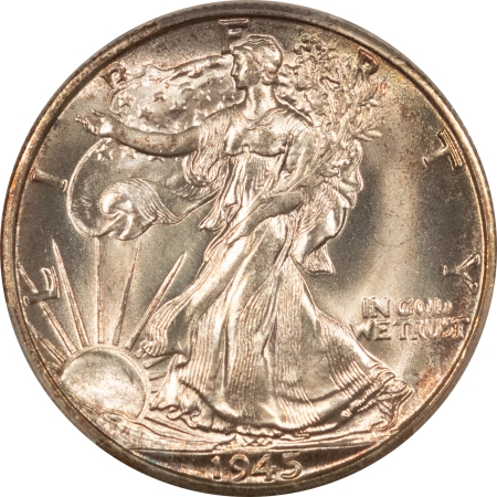 Walking Liberty Halves 1945-D WALKING LIBERTY HALF DOLLAR PCGS MS-67 FRESH LUSTROUS & SUPERB