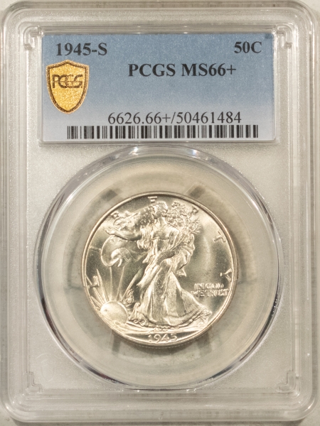U.S. Certified Coins 1945-S WALKING LIBERTY HALF DOLLAR – PCGS MS-66+