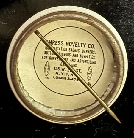 Political 1948 TRUMAN-BARKLEY “FOR PRESIDENT-FOR VICE PRESIDENT” 1 1/4″ JUGATE BUTTON-RARE