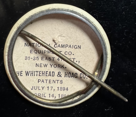 Political 1896 MCKINLEY-HOBART 1 1/4″ JUGATE “OUR STANDARD BEARERS” CAMPAIGN BUTTON-MINT!