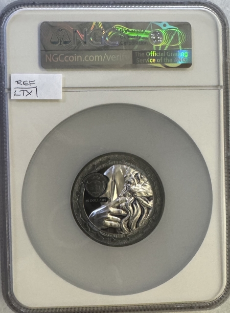 World Certified Coins 2022 PALAU $20 “ETERNAL SCULPTURES” MOSES 3 OZ SILVER NGC PF 70 UCAM 499 MINTAGE