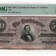 Confederate Notes 1862 $100 CONFEDERATE STATES OF AMERICA T-39, pp AE, PMG ABOUT UNC-53 EPQ!