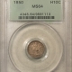 Indian 1864 INDIAN CENT, BRONZE, L ON RIBBON – NGC AU-58 BN
