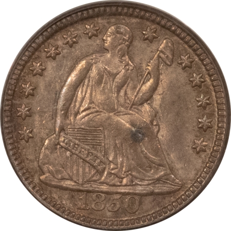 Liberty Seated Half Dimes 1850 SEATED LIBERTY HALF DIME – PCGS MS-64, FRESH & OLD GREEN HOLDER!