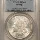 Dollars 1880-CC MORGAN $1, HIGH 7, BLACK GSA HOLDER W/ BOX & CERTS; LUSTROUS WHITE BU!