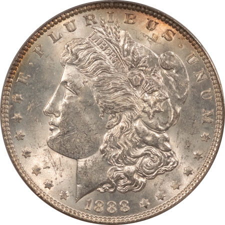 Morgan Dollars 1888 $1 MORGAN DOLLAR – PCGS MS-62, HARRY BASS PEDIGREE!