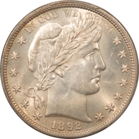 Barber Halves 1892 BARBER HALF DOLLAR – TDR FS-801 PCGS MS-63, RARE POP 2 & ONLY 2 FINER!
