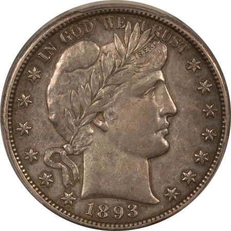 Barber Halves 1893-O BARBER HALF DOLLAR – PCGS XF-45, BETTER DATE!