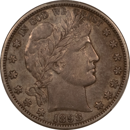 Barber Halves 1898-S BARBER HALF DOLLAR – CAC XF-45, SCARCE! CAC APPROVED!