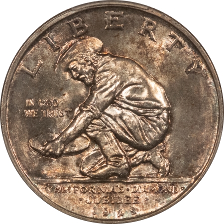 Silver 1925-S CALIFORNIA COMMEMORATIVE HALF DOLLAR – PCGS MS-65, FRESH FLASHY GEM!