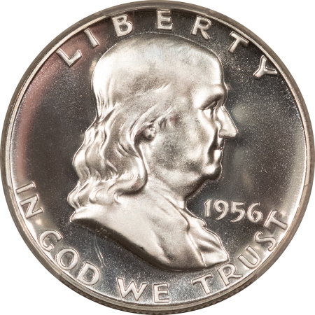 Franklin Halves 1956 PROOF FRANKLIN HALF DOLLAR TY 2 – PCGS PR-68, LOOKS CAMEO, PREMIUM QUALITY!