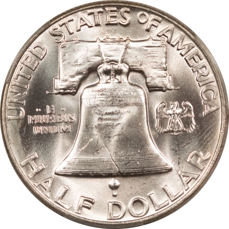 Franklin Halves 1962 FRANKLIN HALF DOLLAR – PCGS MS-63 FBL, WHITE!