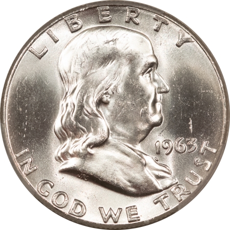 Franklin Halves 1963 FRANKLIN HALF DOLLAR “BUGS BUNNY” FS-401 – PCGS MS-64, NEAT VARIETY!