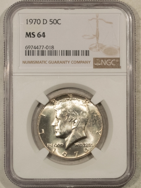 Kennedy Halves 1970-D KENNEDY SILVER HALF DOLLAR – PCGS MS-64