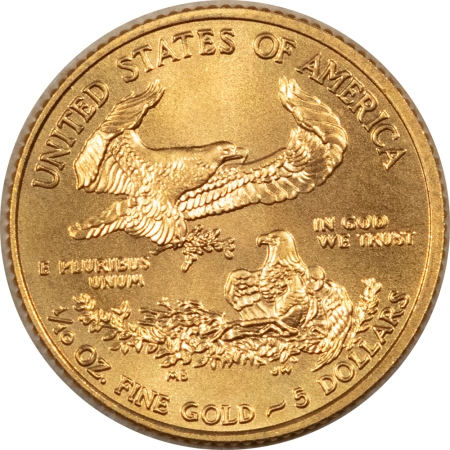 American Gold Eagles, Buffaloes, & Liberty Series 2015 $5 AMERICAN GOLD EAGLE, 1/10 OZ – FRESH GEM BRILLIANT UNCIRCULATED!