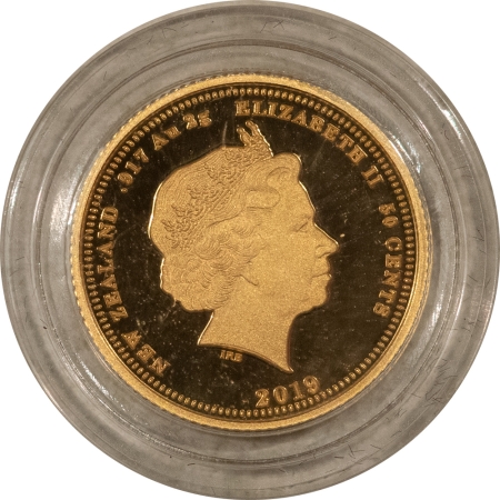 Bullion 2019 NEW ZEALAND 50 CENTS 2 GRAMS .917 FINE 1/4 SOVEREIGN – GEM IN CAPSULE!