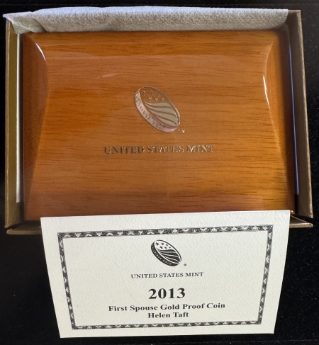 Gold Commems 2013 HELEN TAFT 1/2 OZ .9999 GOLD “FIRST SPOUSE”, MINTAGE 2598, GEM PROOF-OGP!