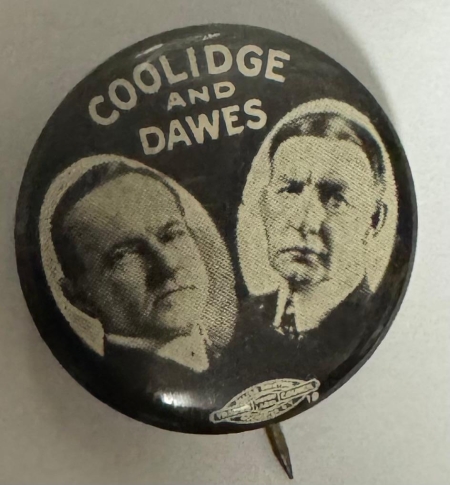 New Store Items 1924 COOLIDGE-DAWES 7/8″ JUGATE CELLULOID CAMPAIGN BUTTON-SCARCE & MINT!