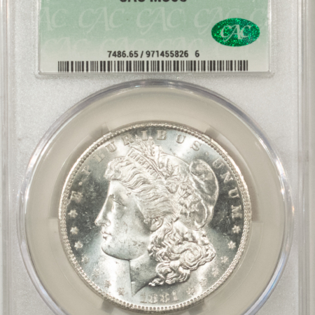 CAC Approved Coins 1881-S MORGAN DOLLAR, CACG MS-65, BLAST-WHITE GEM & PQ! CAC!
