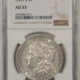 Morgan Dollars 1883-S $1 MORGAN DOLLAR – NGC AU-55, FLASHY, LUSTROUS!
