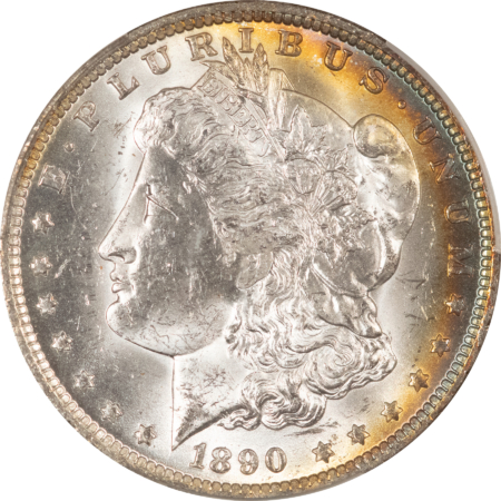 Dollars MONSTER TONED 1890-O MORGAN DOLLAR, CACG MS-61, ORIGINAL, GORGEOUS & PQ! CAC!