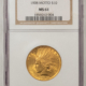 $10 1909 $10 INDIAN GOLD EAGLE – PCGS MS-62, LUSTROUS, SOMEWHAT TOUGHER DATE!