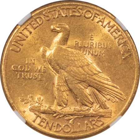 $10 1913-S $10 INDIAN GOLD EAGLE – NGC AU-55, TOUGH DATE, NICE SMOOTH SURFACES!