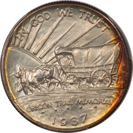 New Certified Coins 1937-D OREGON COMMEMORATIVE HALF DOLLAR – PCGS MS-67, SUPERB & PRETTY!