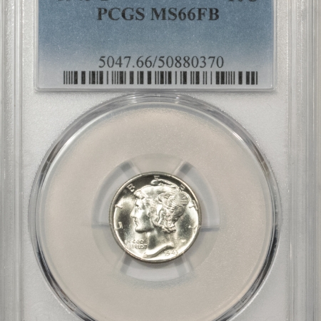 U.S. Certified Coins 1943-D MERCURY DIME – PCGS MS-66 FB, LUSTER!