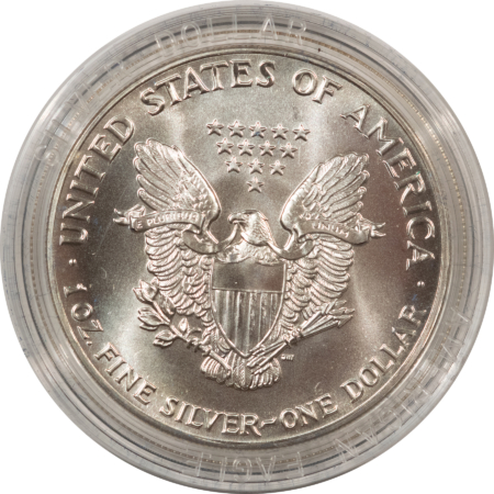 American Silver Eagles 1988 $1 AMERICAN SILVER EAGLE, 1 OZ, .999 – GEM BU WITH BOX AND COA!