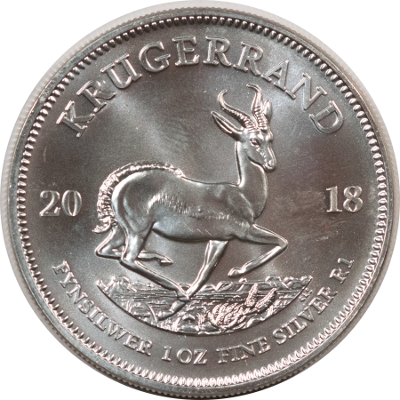 Bullion 2018 SOUTH AFRICA 1 OZ SILVER KRUGERRAND 25 COIN ROLL – GEM BU!