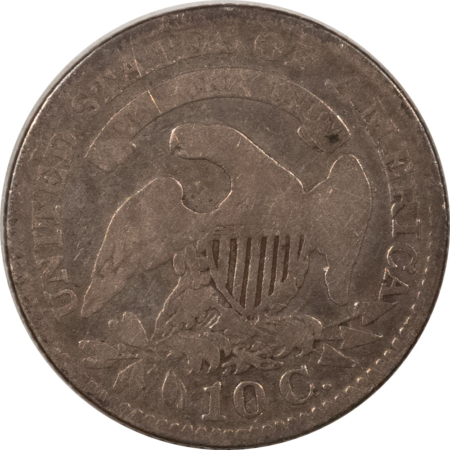 Capped Bust Dimes 1828 CAPPED BUST DIME, SMALL SIZE, SQUARE BASE 2 – CIRCULATED!