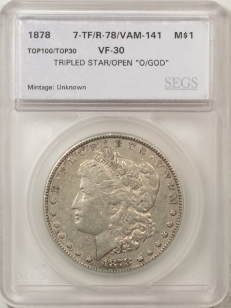 Dollars 1878 7TF/R-78/VAM-141 $1 MORGAN DOLLAR – VERY FINE! POPULAR VAM!