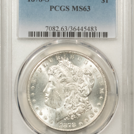 New Store Items 1878-S $1 MORGAN DOLLAR, VAM-84 – PCGS MS-63, BLAST WHITE!