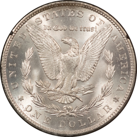 Morgan Dollars 1882-CC $1 MORGAN DOLLAR GSA – NGC MS-63, BOX/CARD! WHITE & CHOICE, CARSON CITY!