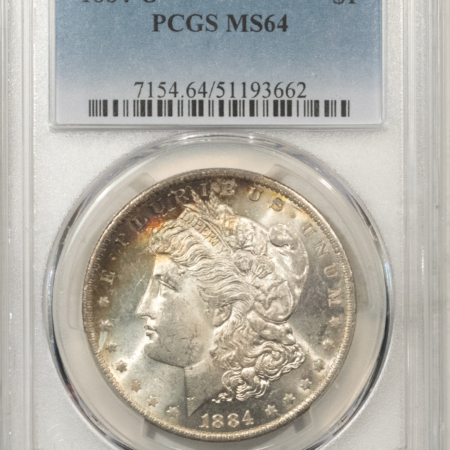 New Store Items 1884-O $1 MORGAN DOLLAR – PCGS MS-64, PRETTY!