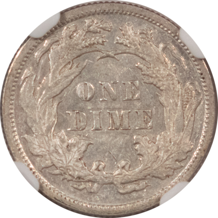 Liberty Seated Dimes 1891 SEATED LIBERTY DIME – NGC AU-58, FLASHY LOOKS PROOFLIKE!