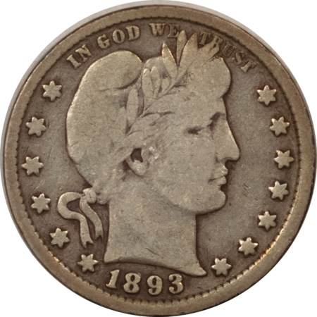 Barber Quarters 1893 BARBER QUARTER – PLEASING CIRCULATED EXAMPLE!