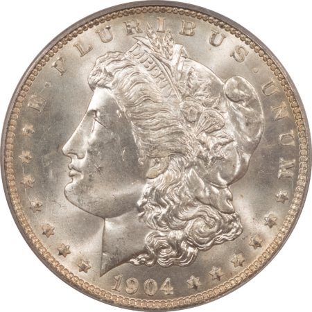 Morgan Dollars 1904-O $1 MORGAN DOLLAR – PCGS MS-64, OLD GREEN HOLDER, PREMIUM QUALITY!