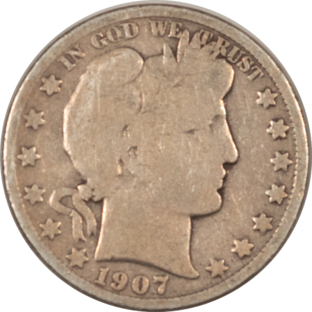 Barber Halves 1907-O BARBER HALF DOLLAR – CIRCULATED