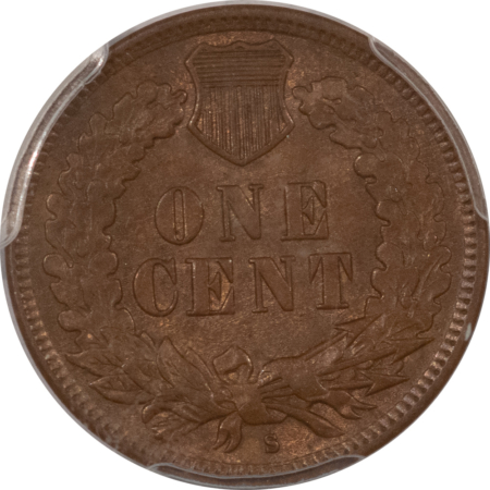 Indian 1908-S INDIAN CENT – PCGS MS-62 BN, LOOKS 64 BROWN, PQ, KEY-DATE!