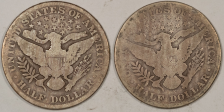 Barber Halves 1909 1909-S BARBER HALF DOLLARS, LOT OF 2 – CIRCULATED