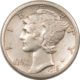 Mercury Dimes 1918-S MERCURY DIME – HIGH GRADE EXAMPLE BUT THOROUGHLY CLEANED!